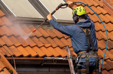 Démoussage et hydrofuge de toiture à Étriac